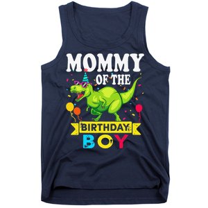 Mommy Of The Birthday Boy TRex RAWR Dinosaur Birthday Boy Tank Top