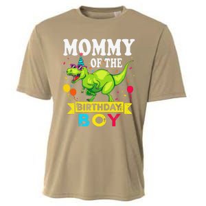 Mommy Of The Birthday Boy TRex RAWR Dinosaur Birthday Boy Cooling Performance Crew T-Shirt