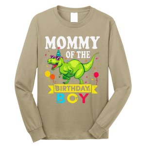 Mommy Of The Birthday Boy TRex RAWR Dinosaur Birthday Boy Long Sleeve Shirt