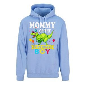 Mommy Of The Birthday Boy TRex RAWR Dinosaur Birthday Boy Unisex Surf Hoodie