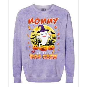 Mommy Of The Boo Crew Halloween Cute Ghost Pumpkin Scary Colorblast Crewneck Sweatshirt