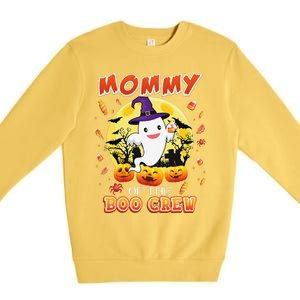 Mommy Of The Boo Crew Halloween Cute Ghost Pumpkin Scary Premium Crewneck Sweatshirt