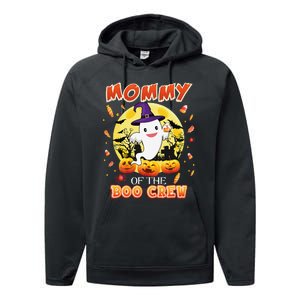 Mommy Of The Boo Crew Halloween Cute Ghost Pumpkin Scary Performance Fleece Hoodie