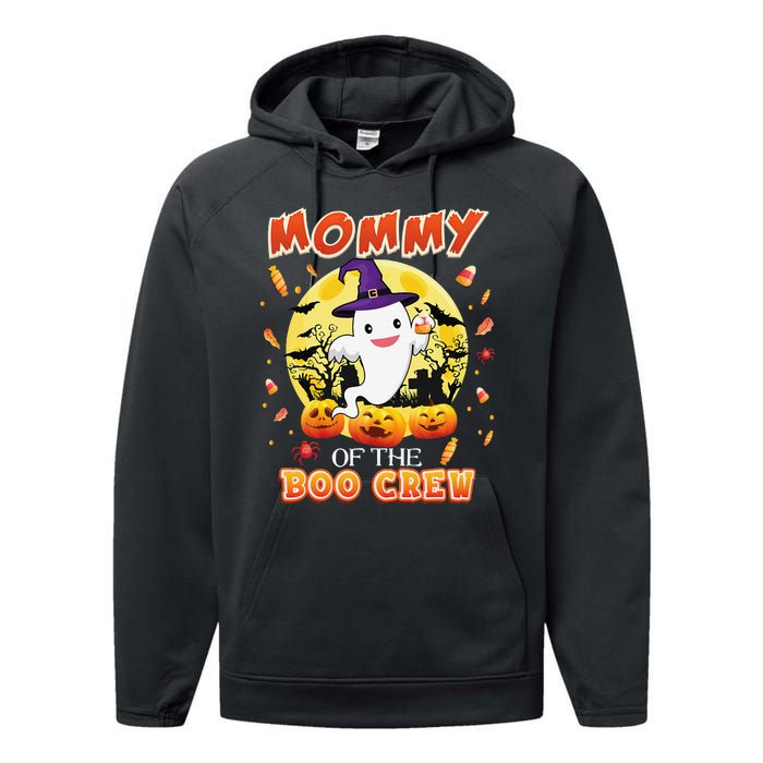 Mommy Of The Boo Crew Halloween Cute Ghost Pumpkin Scary Performance Fleece Hoodie