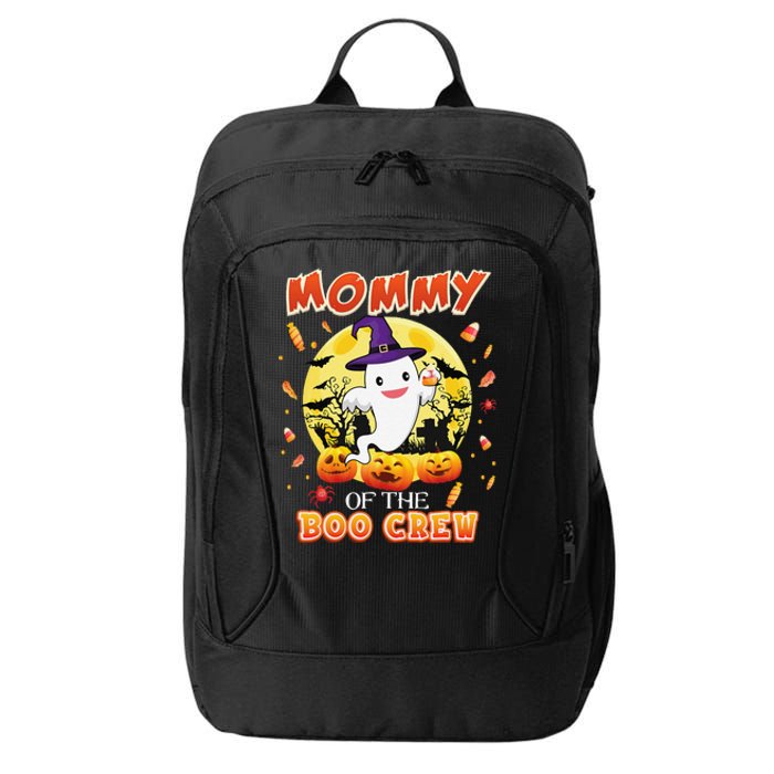 Mommy Of The Boo Crew Halloween Cute Ghost Pumpkin Scary City Backpack