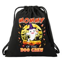 Mommy Of The Boo Crew Halloween Cute Ghost Pumpkin Scary Drawstring Bag