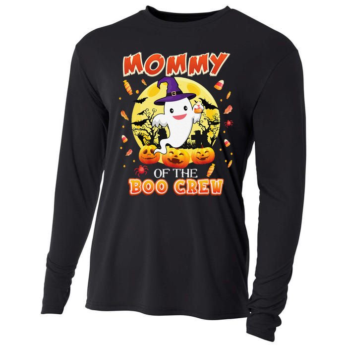 Mommy Of The Boo Crew Halloween Cute Ghost Pumpkin Scary Cooling Performance Long Sleeve Crew