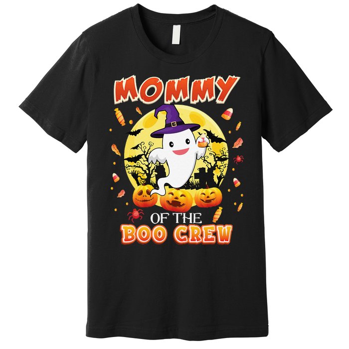 Mommy Of The Boo Crew Halloween Cute Ghost Pumpkin Scary Premium T-Shirt