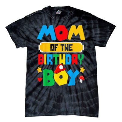 Mom Of The Birthday Boy Game Tie-Dye T-Shirt