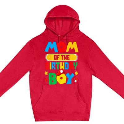 Mom Of The Birthday Boy Game Premium Pullover Hoodie