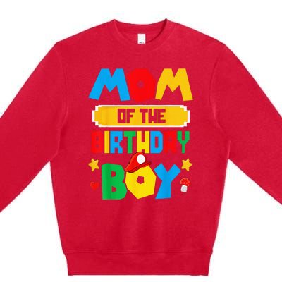 Mom Of The Birthday Boy Game Premium Crewneck Sweatshirt