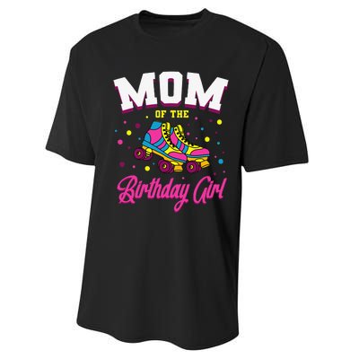 Mom of the Birthday  Roller Skates Bday Skating Party Performance Sprint T-Shirt