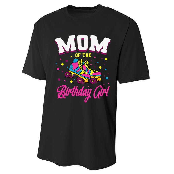 Mom of the Birthday  Roller Skates Bday Skating Party Performance Sprint T-Shirt