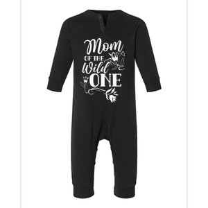 Mom Of The Wild One Mama Mother Mommy Sayings Infant Fleece One Piece