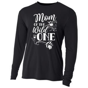 Mom Of The Wild One Mama Mother Mommy Sayings Cooling Performance Long Sleeve Crew