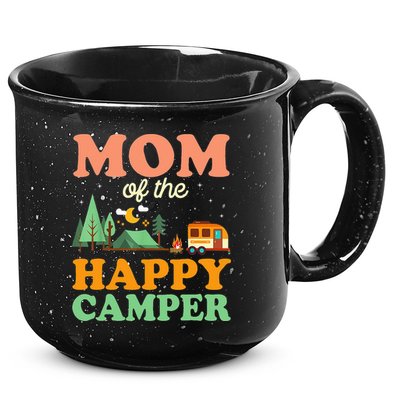 Mom Of The Happy Camper Women 1st Bday Camping Trip 15oz Campfire Ceramic Mug