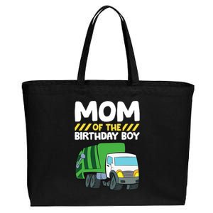 Mom Of The Birthday Boy Garbage Truck Birthday Party Cotton Canvas Jumbo Tote