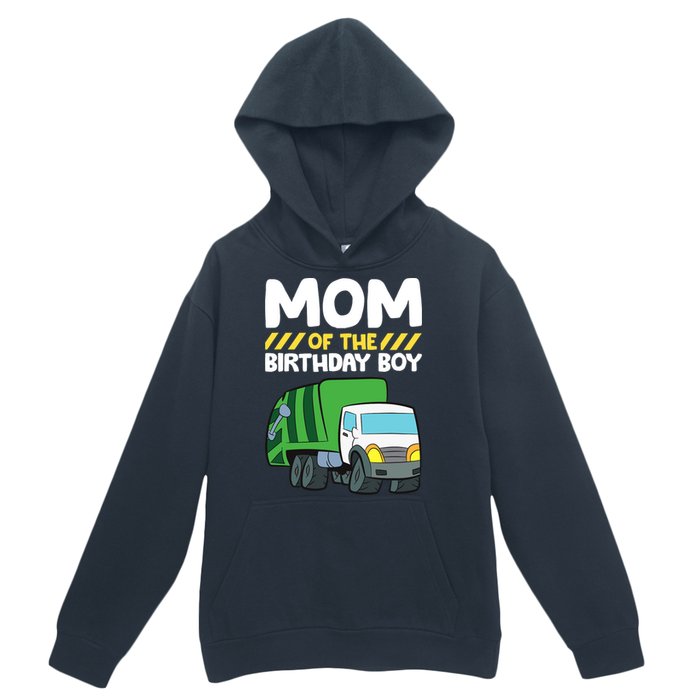 Mom Of The Birthday Boy Garbage Truck Birthday Party Urban Pullover Hoodie