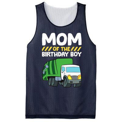 Mom Of The Birthday Boy Garbage Truck Birthday Party Mesh Reversible Basketball Jersey Tank