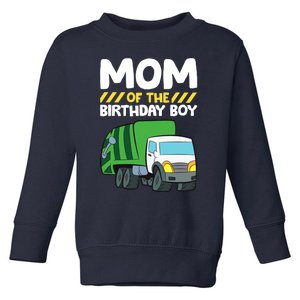 Mom Of The Birthday Boy Garbage Truck Birthday Party Toddler Sweatshirt