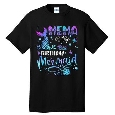 Mema Of The Birthday Mermaid Matching Family Tall T-Shirt