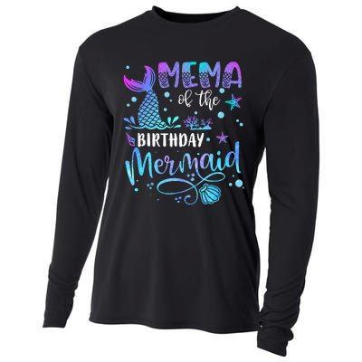 Mema Of The Birthday Mermaid Matching Family Cooling Performance Long Sleeve Crew