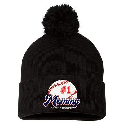 Mommy of the Rookie Tee Rookie of the Year Baseball Mama Pom Pom 12in Knit Beanie