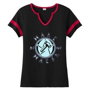 Mark Of The Maker Hammer Art Ladies Halftime Notch Neck Tee