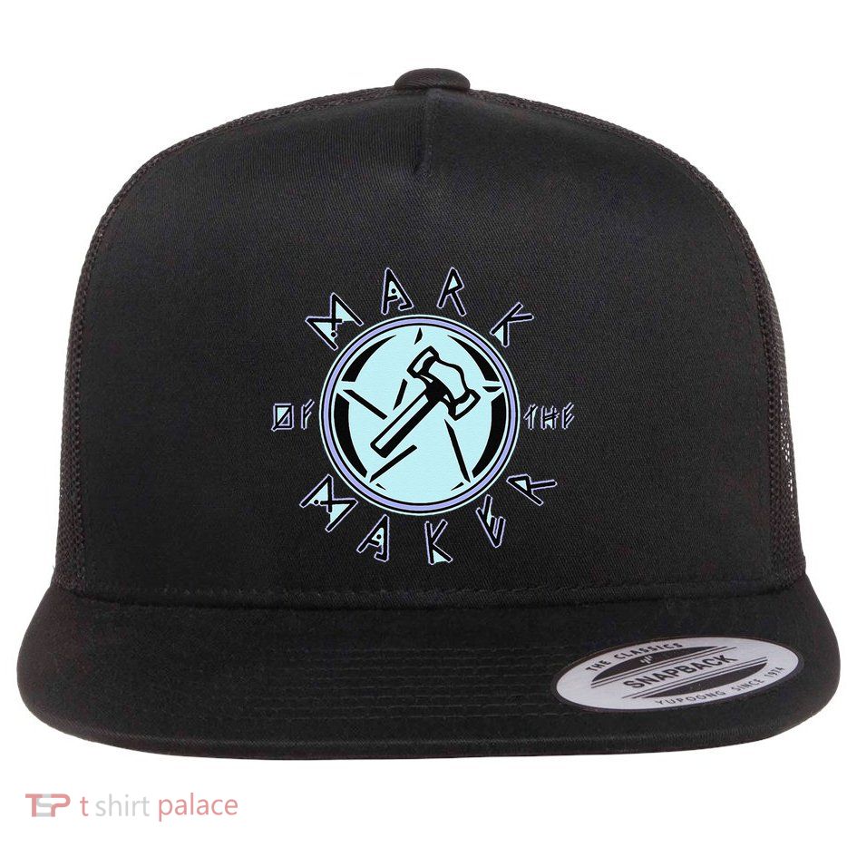 Mark Of The Maker Hammer Art Flat Bill Trucker Hat