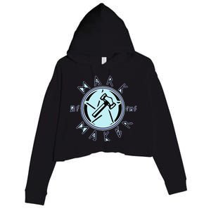 Mark Of The Maker Hammer Art Crop Fleece Hoodie