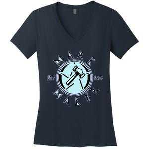 Mark Of The Maker Hammer Art Women's V-Neck T-Shirt