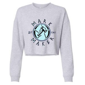 Mark Of The Maker Hammer Art Cropped Pullover Crew