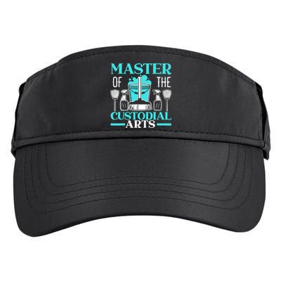 Master Of The Custodial Arts Janitor School Custodian Adult Drive Performance Visor