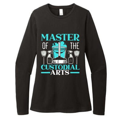 Master Of The Custodial Arts Janitor School Custodian Womens CVC Long Sleeve Shirt