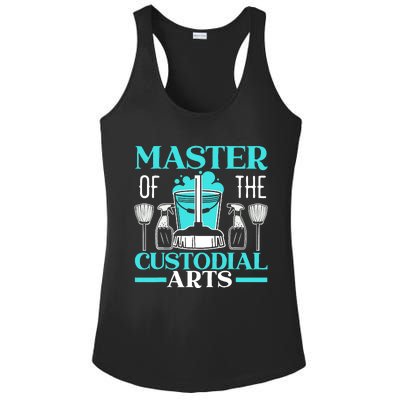 Master Of The Custodial Arts Janitor School Custodian Ladies PosiCharge Competitor Racerback Tank