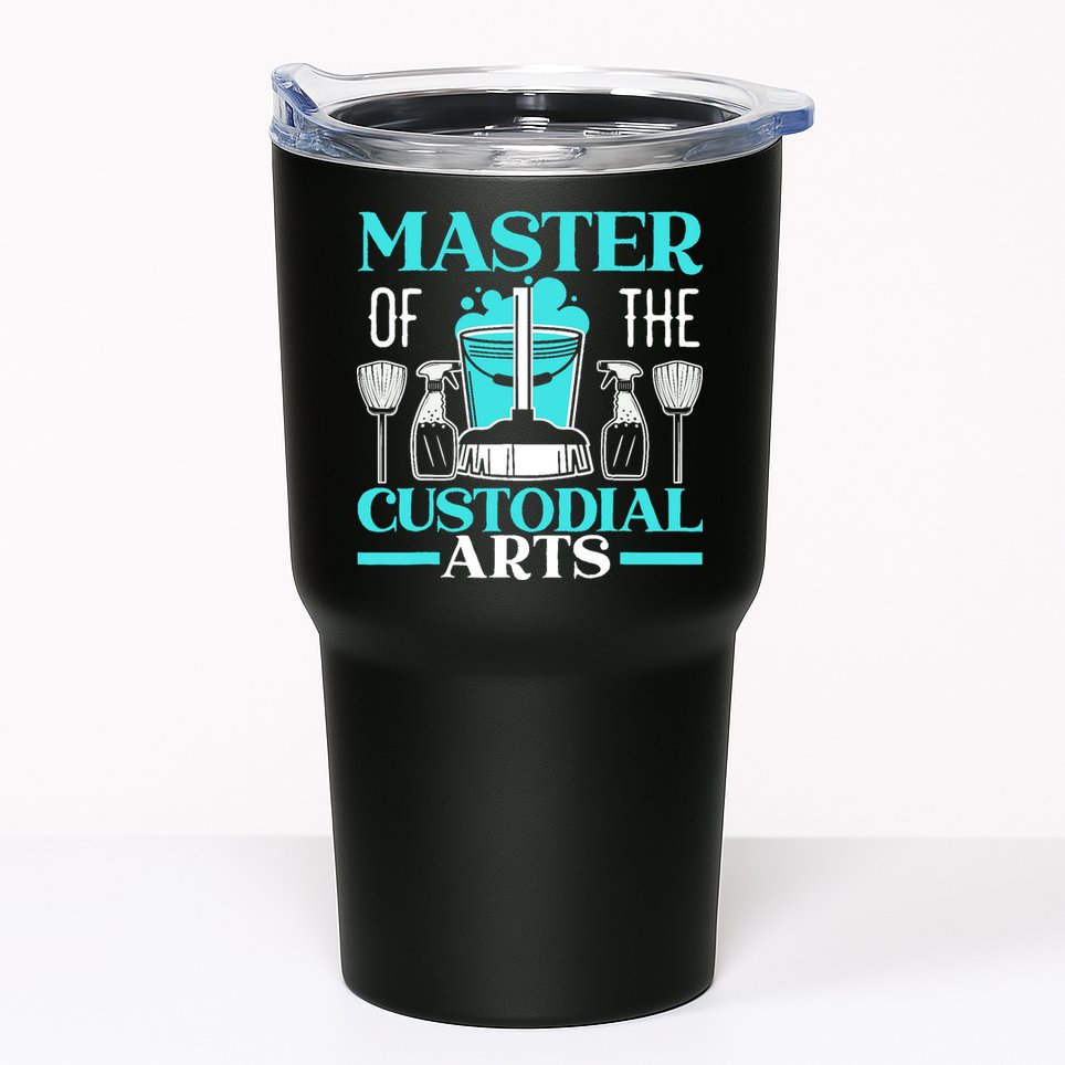 Master Of The Custodial Arts Janitor School Custodian Tumbler