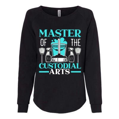 Master Of The Custodial Arts Janitor School Custodian Womens California Wash Sweatshirt