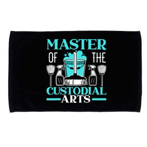 Master Of The Custodial Arts Janitor School Custodian Microfiber Hand Towel