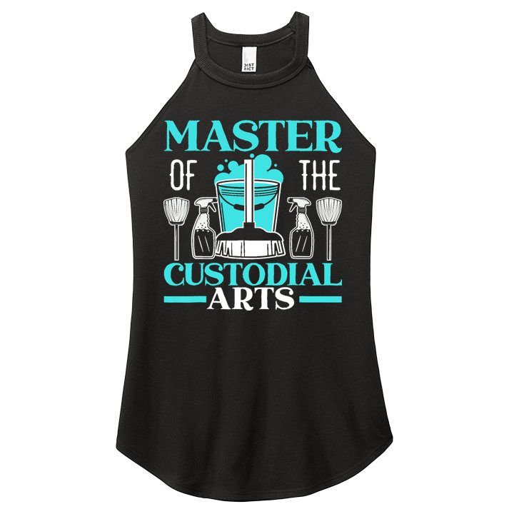 Master Of The Custodial Arts Janitor School Custodian Women's Perfect Tri Rocker Tank