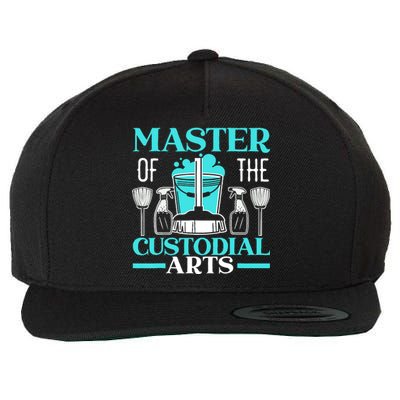 Master Of The Custodial Arts Janitor School Custodian Wool Snapback Cap