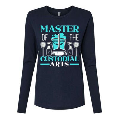 Master Of The Custodial Arts Janitor School Custodian Womens Cotton Relaxed Long Sleeve T-Shirt