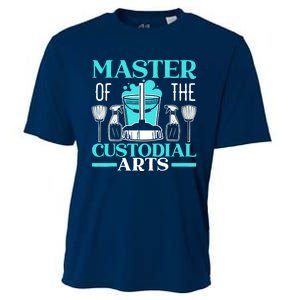 Master Of The Custodial Arts Janitor School Custodian Cooling Performance Crew T-Shirt