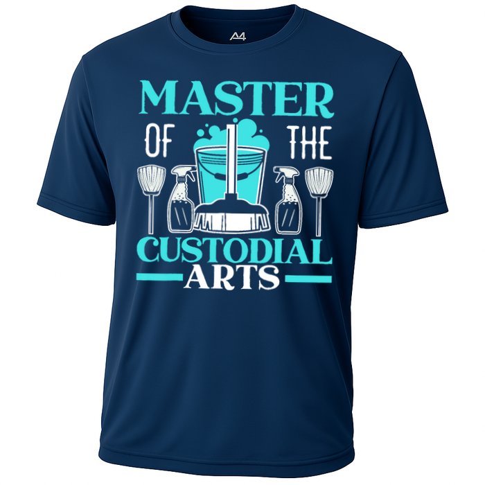 Master Of The Custodial Arts Janitor School Custodian Cooling Performance Crew T-Shirt
