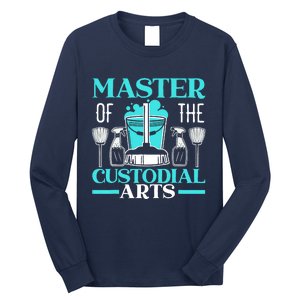 Master Of The Custodial Arts Janitor School Custodian Long Sleeve Shirt