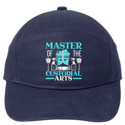 Master Of The Custodial Arts Janitor School Custodian 7-Panel Snapback Hat