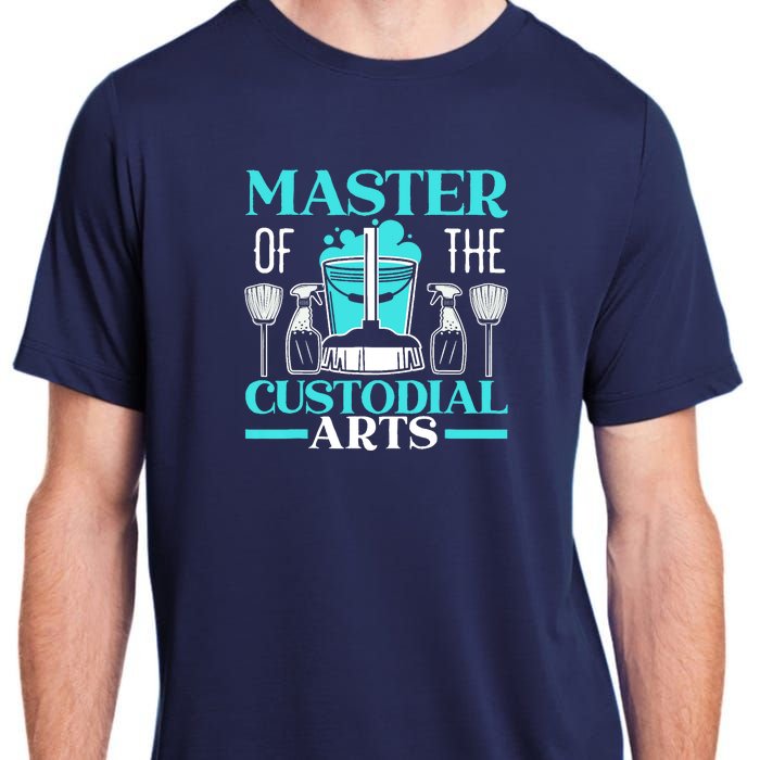 Master Of The Custodial Arts Janitor School Custodian Adult ChromaSoft Performance T-Shirt