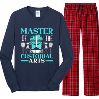 Master Of The Custodial Arts Janitor School Custodian Long Sleeve Pajama Set