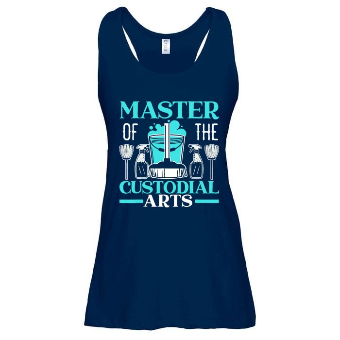 Master Of The Custodial Arts Janitor School Custodian Ladies Essential Flowy Tank