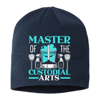 Master Of The Custodial Arts Janitor School Custodian Sustainable Beanie