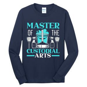 Master Of The Custodial Arts Janitor School Custodian Tall Long Sleeve T-Shirt